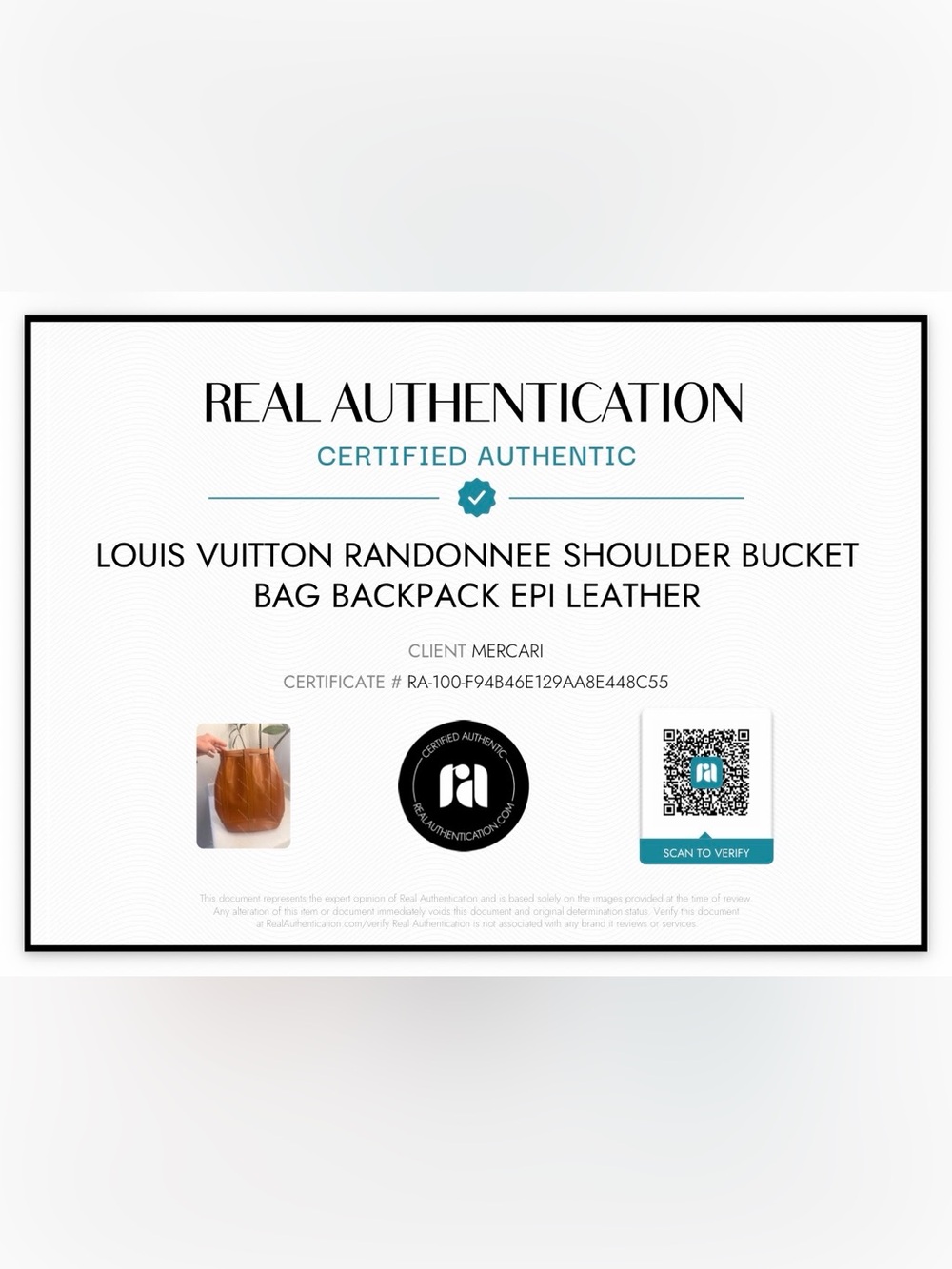 Authentic Louis Vuitton Cognac Epi Leather Bucket Shoulder Bag Randonnee - Picture 12 of 12
